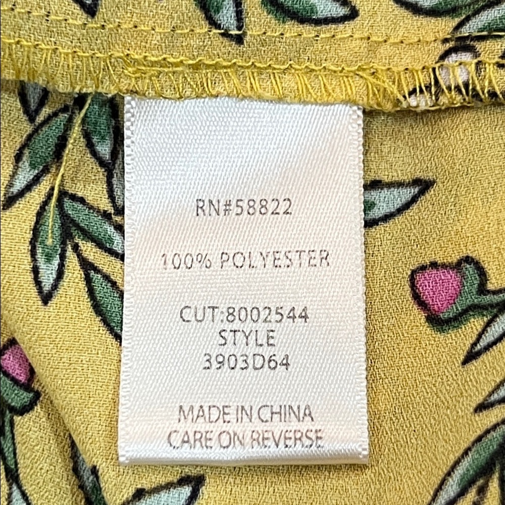 Boho Yellow Floral Tiered Maxi Dress M Smocked Flowy Romantic Euro Summer Chic - Picture 4 of 14